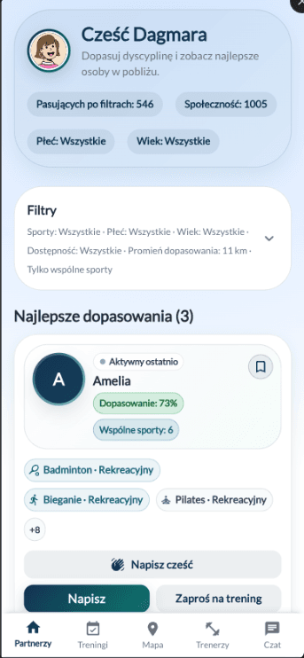 Najlepsze dopasowania od razu